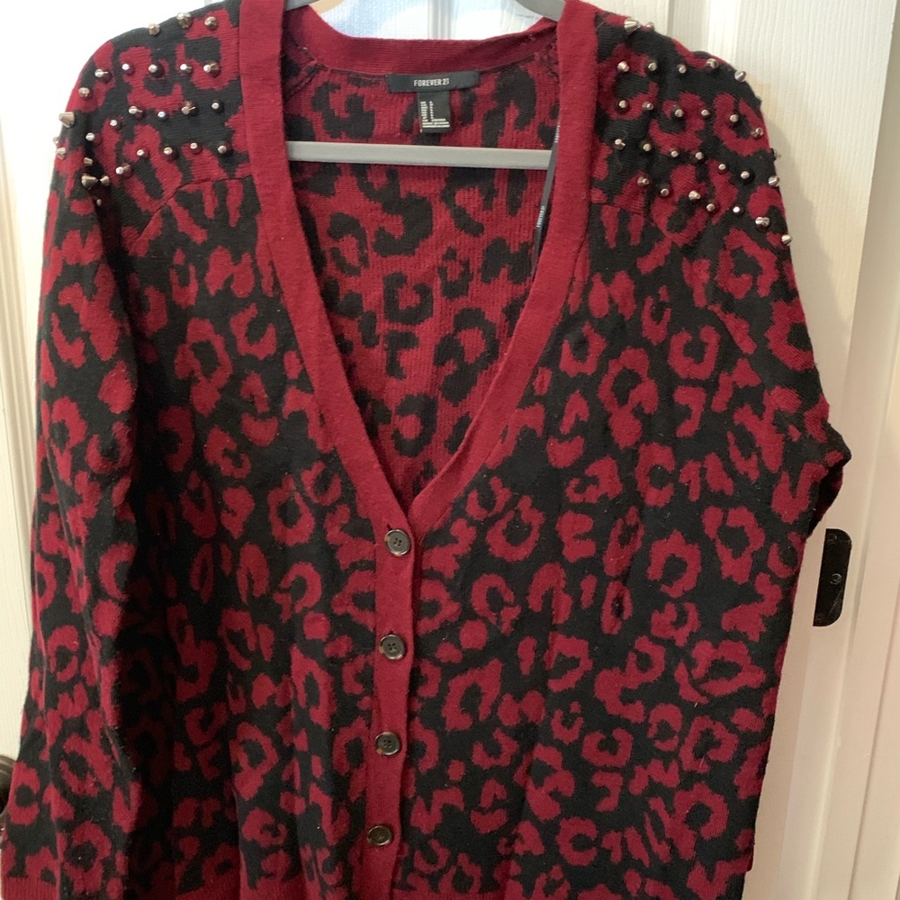Forver 21 cheetah print cardigan